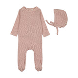 Lilette Pale Pink Mini Flora Footie/Bonnet