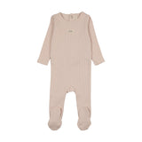 Lilette Dusty Pink Striped Bebe Footie