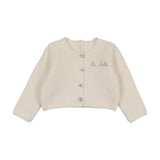 Lilette Cream/Pink Le Bebe Knit Cardigan