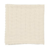 Lilette Cream Heart Knit Blanket