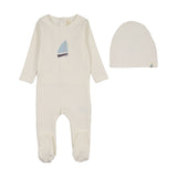 Lilette Cream Nautical Footie Set
