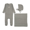 Lilette Light Blue Floret Layette Set - nb