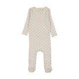Lilette Cream/Pink Floret Footie