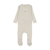 Lilette Cream/Blue Floret Footie