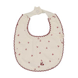 Lilette Cream/Pink Cherry Pointelle Bib