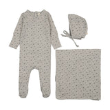 Lilette Pale Blue Printed Wrap Layette Set