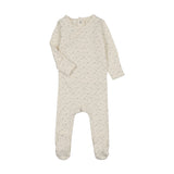 Lilette Cream/Blue Printed Wrap Footie Set
