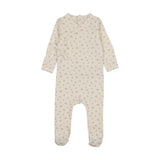 Lilette Cream/Pink Printed Wrap Footie