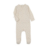 Lilette Cream/Pink Printed Wrap Footie Set