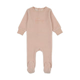 Analogie Velour Pink Stripe Footie