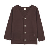 Analogie Choco Brown Boy Cardigan Blazer
