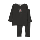 Lil Legs Black Classic Lounge Set