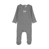 Lilette Off Navy Striped Bebe Footie