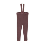 Lil Legs Dried Rose Knit Suspender Leggings