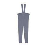 Lil Legs Dried Blue Knit Suspender Leggings
