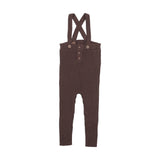 Analogie Choco Brown Toddler Rib Knit Overall