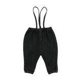Analogie Black Wash Bubble Suspender Pants
