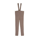 Lil Legs Misty Oat Knit Suspender Leggings