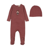 Analogie Vintage Pink Doll Footie and Hat