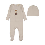 Analogie Ivory Bear Footie and Hat