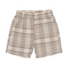 Analogie Taupe Plaid Pull On Shorts