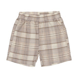 Analogie Taupe Plaid Pull On Shorts