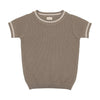 Analogie Ivory/Oat Short Sleeve Crewneck Sweater