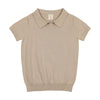 Analogie Taupe Short Sleeve Knit Polo