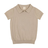 Analogie Taupe Short Sleeve Knit Polo