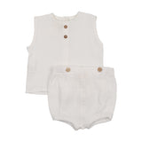 Cotton Little Things Crudo White Tank Set