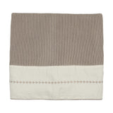 Carmina Oat Embroider Trim Knit Blanket