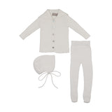 Carmina White Sailor Collar Knit Bris Set