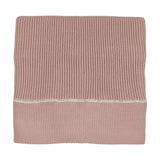 Carmina Anemone Lace Trim Knit Blanket