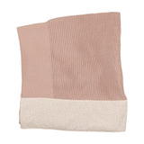 Carmina Pink Floral Trim Knit Blanket