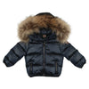 Colmar Navy Down Baby Jacket with Fur Hood