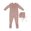 Carmina Anemone Knit Footie and Bonnet