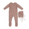 Carmina Rose Knit Footie and Bonnet