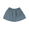 Piupiuchik Blue Denim Heart Print Skirt