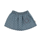 Piupiuchik Blue Denim Heart Print Skirt