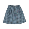 Piupiuchik Blue Denim Heart Print Knee Length Skirt