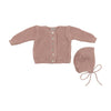 Carmina Anemone Knit Cardigan and Bonnet