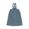 Piupiuchik Blue Denim Heart Print Knee Length Dress With Straps