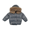 Scotch Bonnet Blue Natural Fur Lined Coat