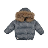 Scotch Bonnet Blue Natural Fur Lined Coat