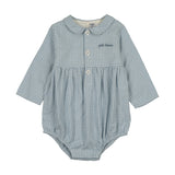 Petit Bateau Blue White Long Sleeve Check Bubble