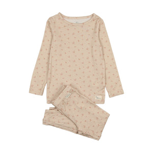 Lucky Brand NEW Long Sleeve Pajama Set Girls sz 8 NWT Coral Orange