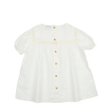 Tocoto Vintage Off White Baby Dress with Lace