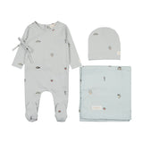 Citrine Blue Print Picnic Layette Set