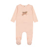 Citrine Peach Shell Flower Wheelbarrow Footie