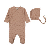 Bebe Organic Dusty Rose Fleury Footie and Bonnet